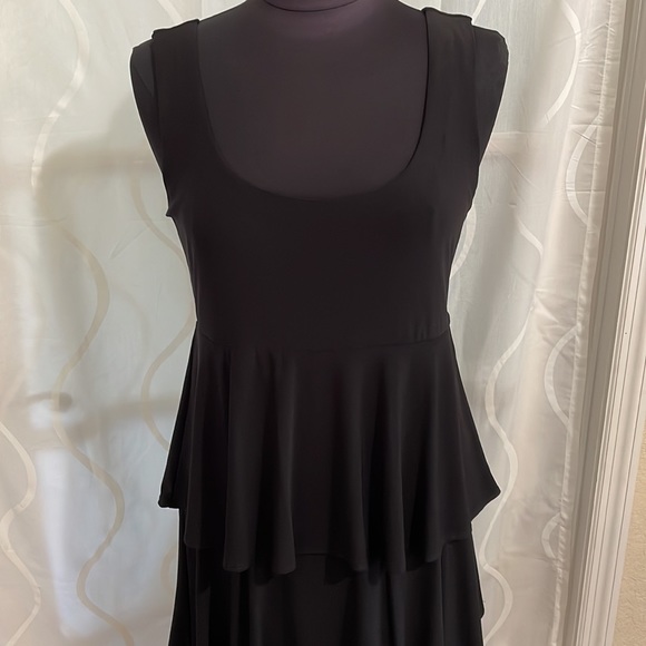 Tiana B Black Sleeveless Tiered Dress, Size Small - Picture 2 of 5